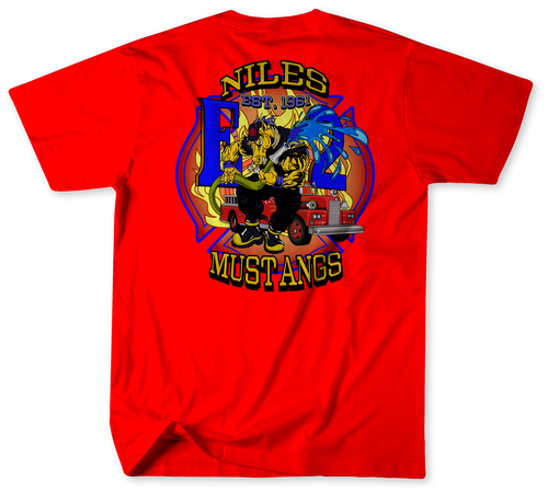 Unofficial Niles Fire Department Station 2 Engine Shirt