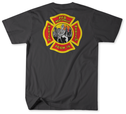 Unofficial Philadelphia Fire Department Engine 16, Foam 16, Medic 26 and Medic 59 Shirt v2