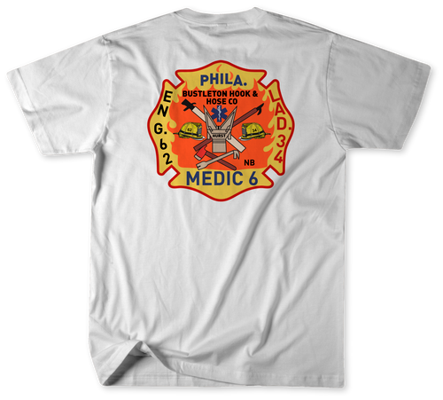 Unofficial Philadelphia Fire Department Engine 62, Ladder 34, and Medic 6 Shirt v2