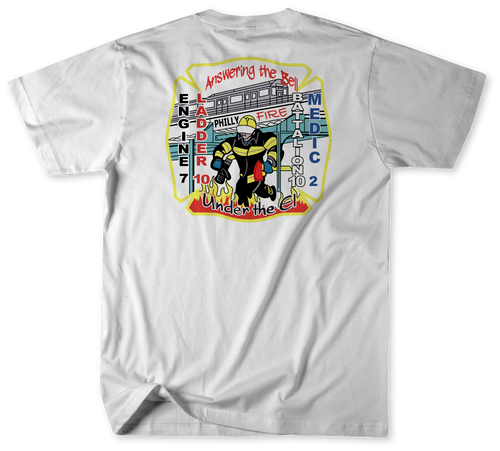Unofficial Philadelphia Fire Department Engine 7, Ladder 10, and Medic 2 Shirt v2