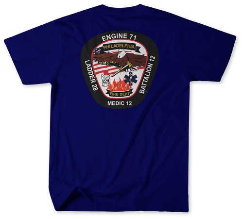 Unofficial Philadelphia Fire Department Engine 71, Tower Ladder 28 and Medic 12 Shirt v2