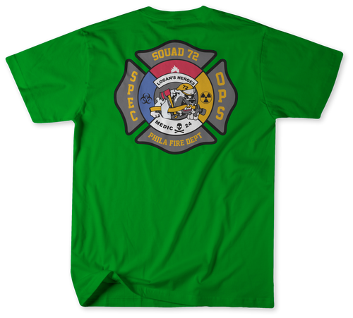 Unofficial Philadelphia Fire Department Squad 72 and Medic 24 Shirt v2