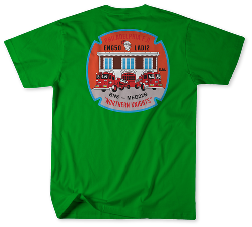 Unofficial Philadelphia Fire Department Engine 50, Ladder 12 and Medic 22 Shirt v1