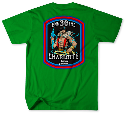 Unofficial Charlotte Fire Department Station 30 Shirt v2