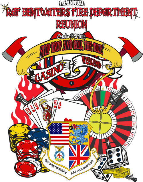 RAF Bentwaters Fire Department Reunion Shirt RAF Bentwaters Fire Department Reunion Shirt