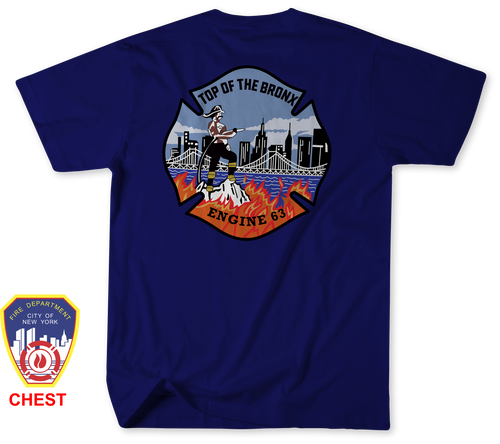 Unofficial FDNY Engine 63 / Ladder 39 / Battalion 15 Shirt v5