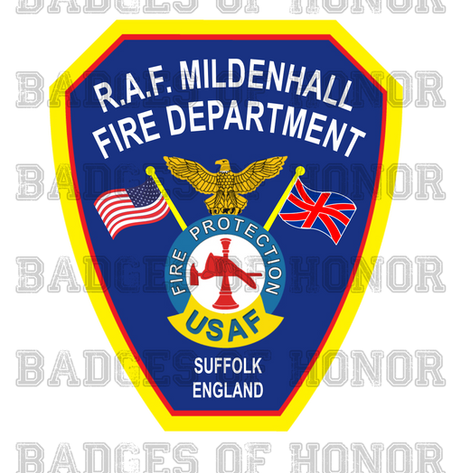 RAF Mildenhall Fire Department Decal 