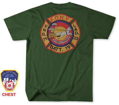 Unofficial FDNY Engine 75 / Ladder 33 / Battalion 19 Shirt v1