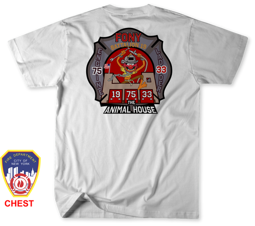 Unofficial FDNY Engine 75 / Ladder 33 / Battalion 19 Shirt v2