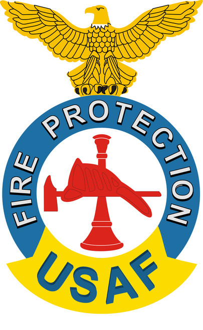 個人装備 USAF  FIRE PROTECTION USAF Fire Protection Rank Decal