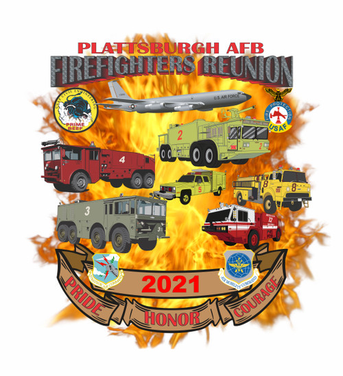 Plattsburgh AFB Fire Dept. Reunion Shirt Plattsburgh AFB Fire Dept. Reunion Shirt