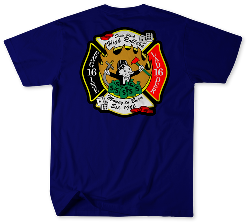 Unofficial Charlotte Fire Department Station 16 Shirt 