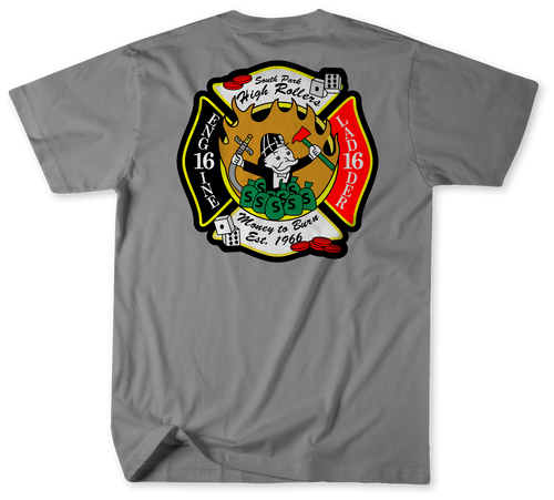 Unofficial Charlotte Fire Department Station 16 Shirt 