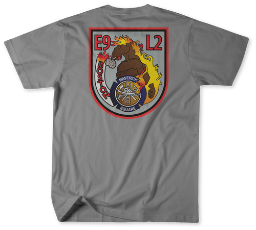 Boston Fire Department Engine 9 Ladder 2 Shirt (Unofficial)  Boston Fire Department Engine 9 Ladder 2 Shirt (Unofficial)