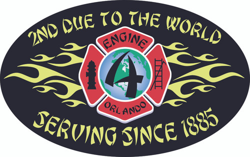 Orlando Fire Dept Unofficial Station 4 "2nd Due to the World" Shirt