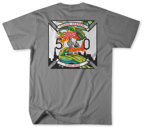 Unofficial Chicago Fire Department Firehouse 50 Engine Shirt Unofficial Chicago Fire Department Firehouse 50 Engine Shirt