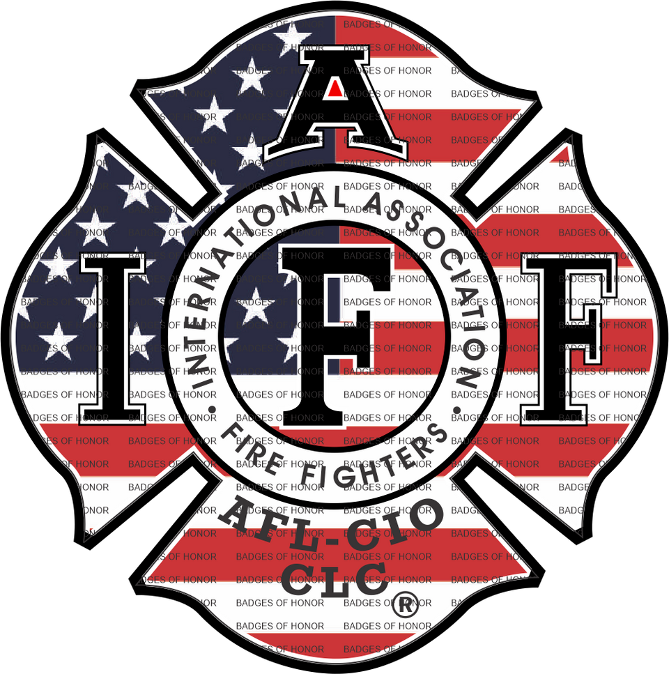 IAFF AMERICAN FLAG DECAL