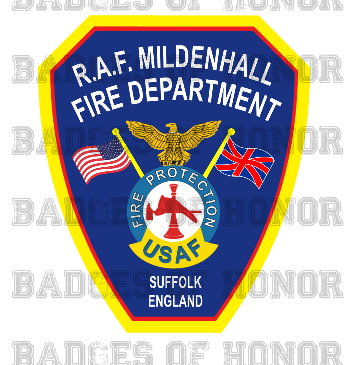 RAF Mildenhall Fire Department Decal