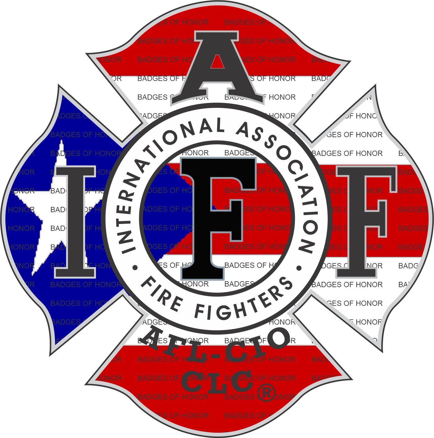 IAFF Puerto Rican Flag Decal 4 inch
