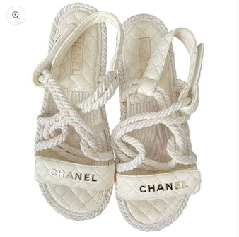 Chanel Sandle White