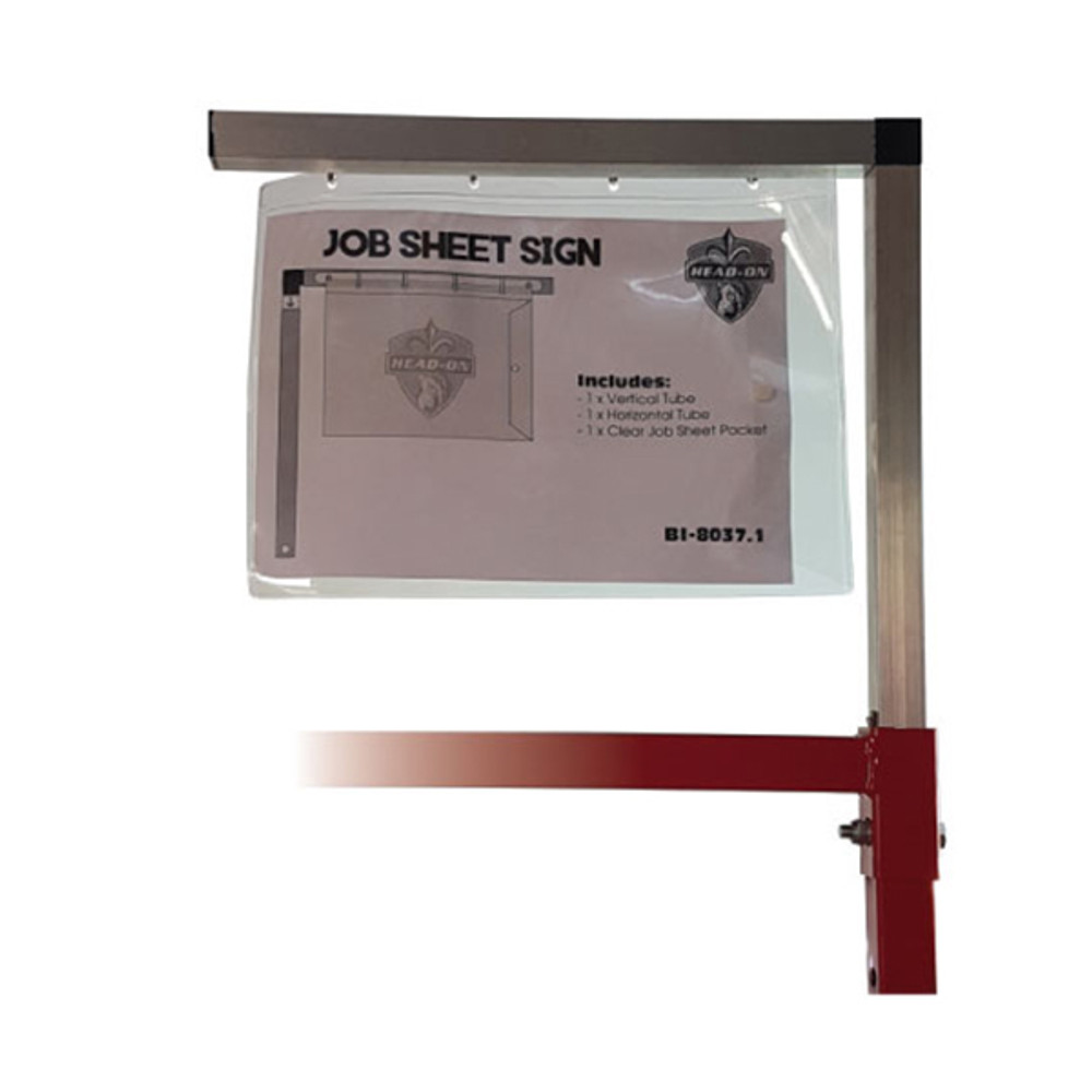 HEAD-ON JOB SHEET SIGN