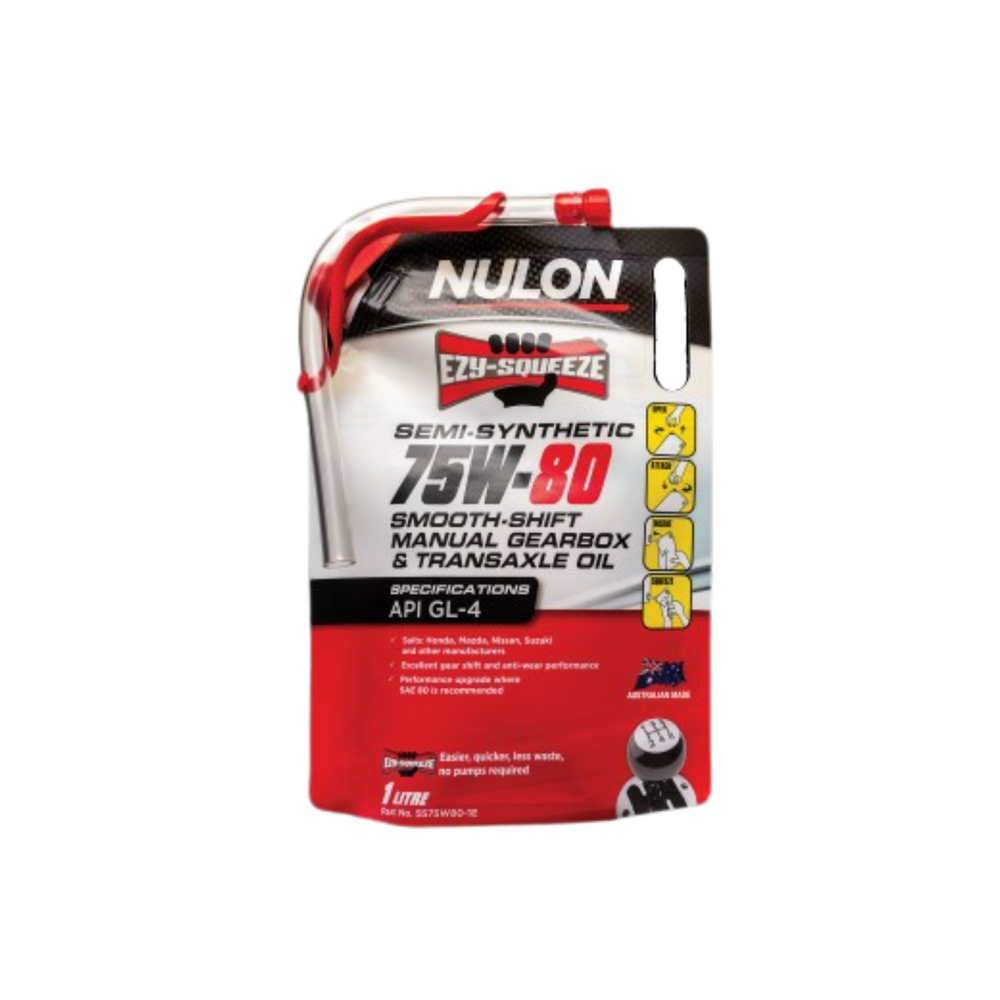 NULON Nulon Semi-Synthetic 75W-80 Smooth-Shift Manual Gearbox & Transaxle Oil 1L NULSS75W80-1E