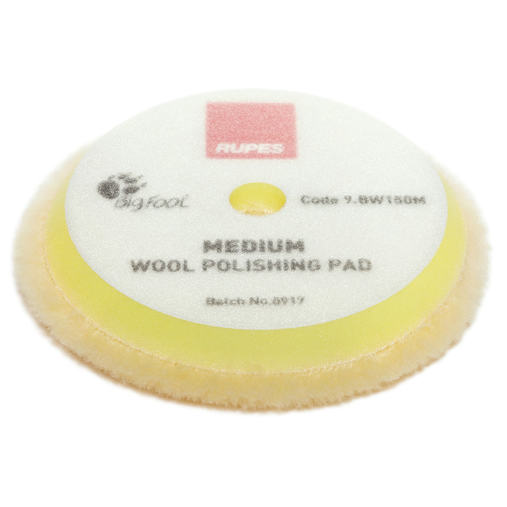 YELLOW WOOL PAD MED 130MM/145MM 1PK