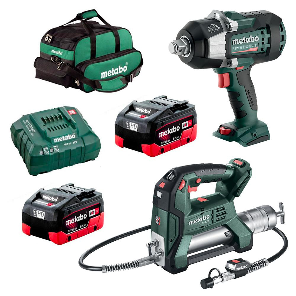 Metabo 18V 5.5Ah Li-ion Cordless 2pce Combo Kit Including Brushless