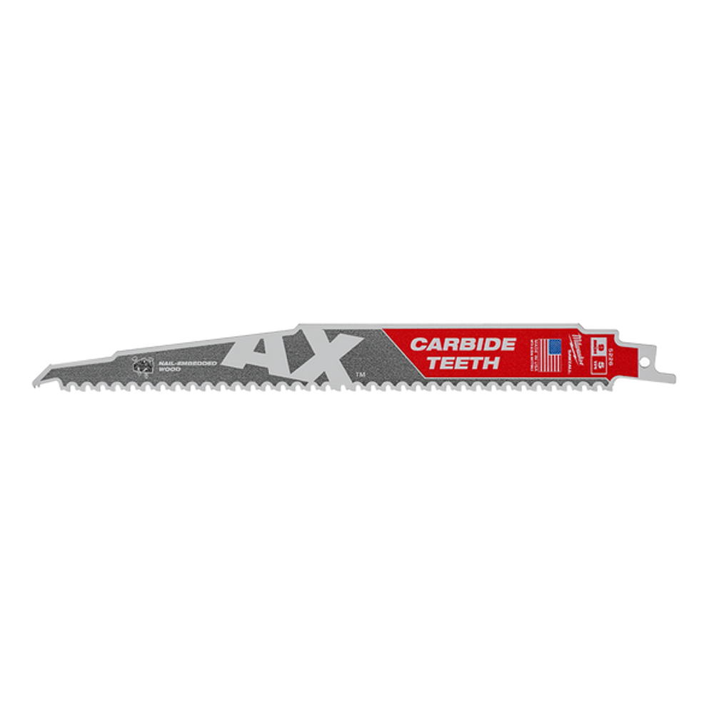 MILWAUKEE SAWZALL™ THE AX™ WITH CARBIDE TEETH 230MM 9" 5TPI BLADE 1 PACK