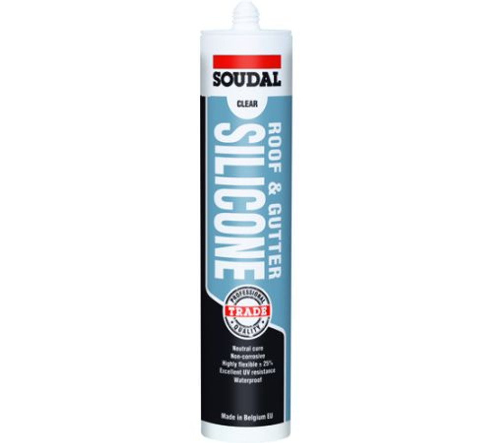 SOUDAL ROOF AND GUTTER SILICONE TRANSLUCENT / CLEAR - 300ML