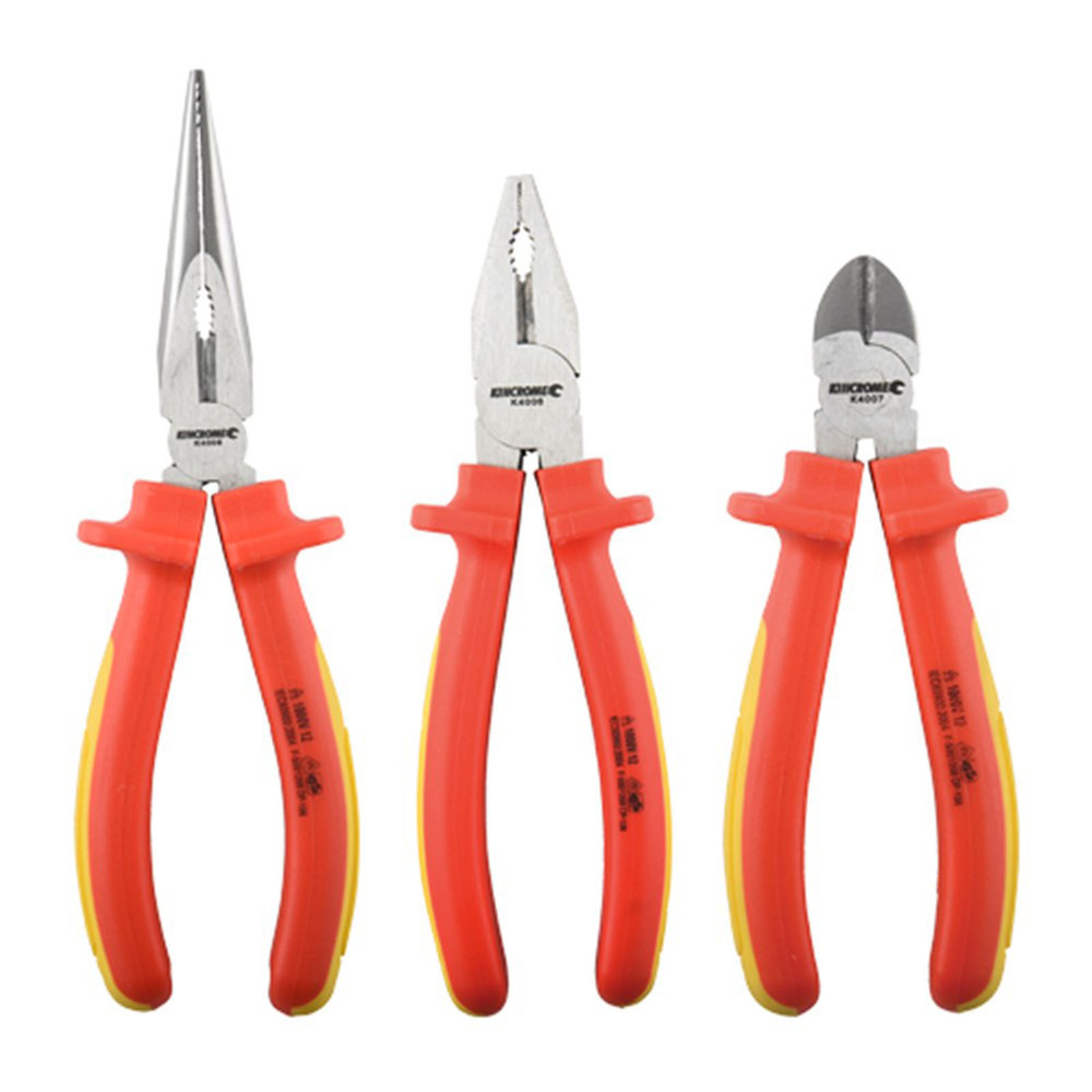 KINCROME 3PC PLIER SET VDE 1000V