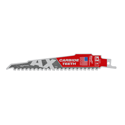 MILWAUKEE SAWZALL™ THE AX™ WITH CARBIDE TEETH 150MM 6" 5TPI BLADE 1 PACK