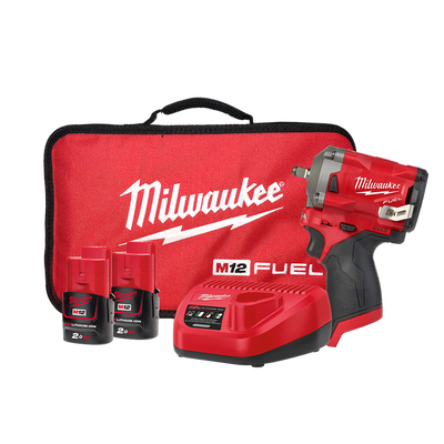 MILWAUKEE M12 FUEL™ 3/8" STUBBY IMPACT WRENCH WITH FRICTION RING KIT