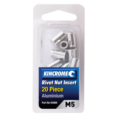 KINCROME NUTSERTS ALUMINUM M5 (20PCE)