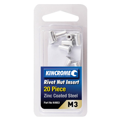 KINCROME NUTSERTS Z/P M3 (20PCE)