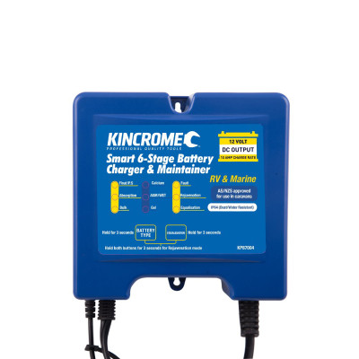 KINCROME SMART 6-STAGE BATTERY CHARGER RV & MARINE 12 VOL