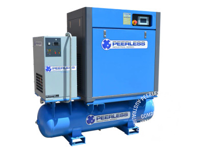 Peerless HQD20 Rotary Screw Air Compressor with Variable Speed: Direct Drive, 20HP