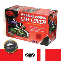 CAR COVER INDOOR CLASSIC RED WITH WHITE STRIPES