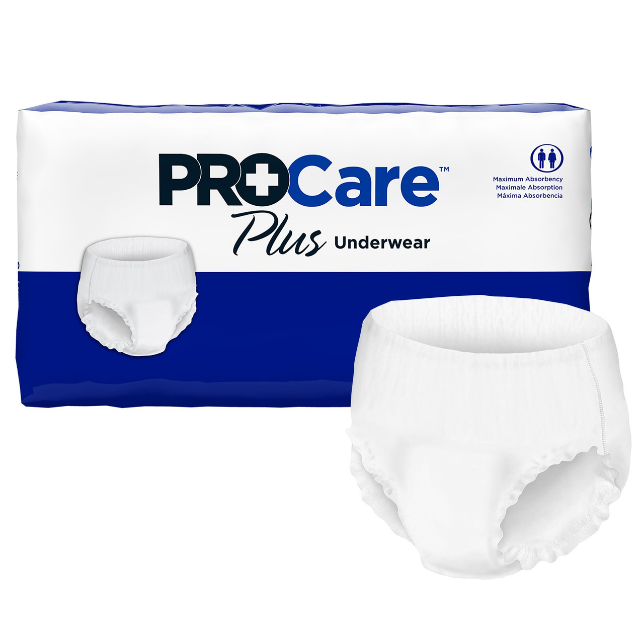 PROCare Plus Protective Underwear, Medium, 34 - 46 Inch Waist