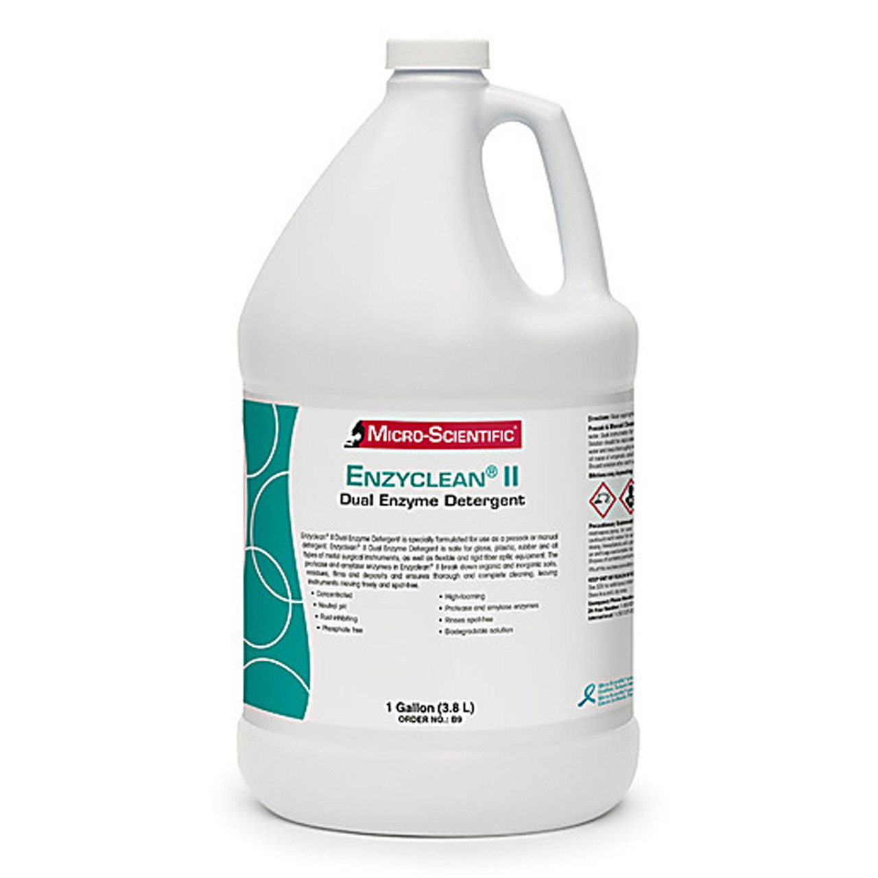 Dual Enzymatic Instrument Detergent Enzyclean® II Liquid Concentrate 1 gal. Jug Spearmint Scent