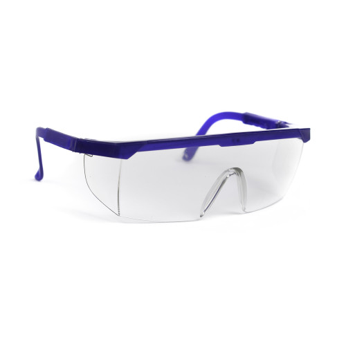 Protective Glasses McKesson Brand Side Shield Clear Tint Blue / Clear Frame Over Ear One Size