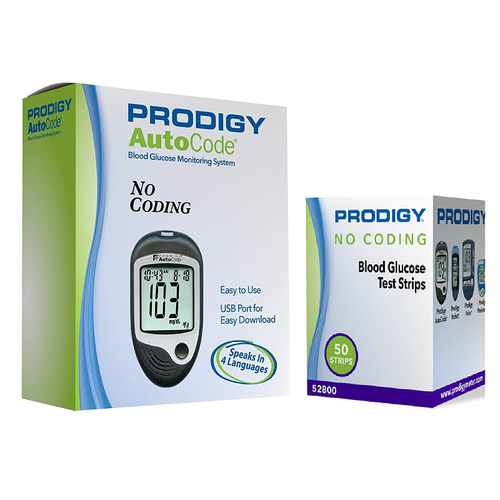 Blood Glucose Test Strips Prodigy® No Coding Required