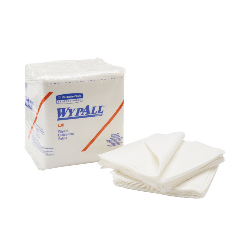 Task Wipe WypAll® L30 Light Duty White NonSterile Double Re-Creped Disposable