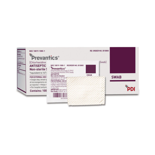 Antiseptic Prep Pad Prevantics® 3.15% / 70% Strength CHG / Isopropyl Alcohol