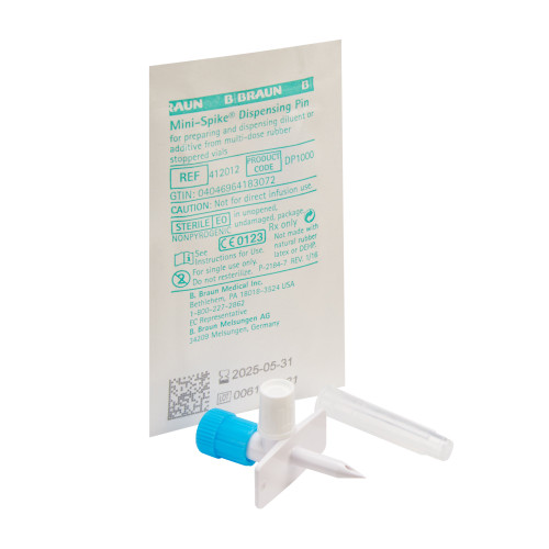 IV Additive Dispensing Pin Mini-Spike* Needle-free, Luer Lock