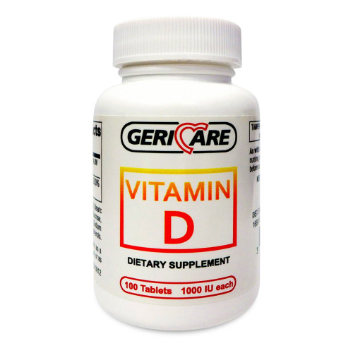 Vitamin Supplement Geri-Care® Vitamin D3 1000 IU Strength Tablet