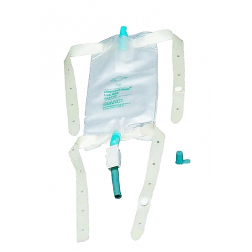 Urinary Leg Bag Anti-Reflux Valve Sterile 950 mL Vinyl