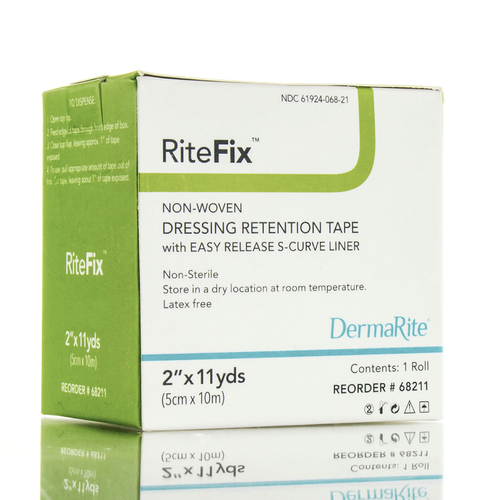 Dressing Retention Tape with Liner RiteFix™ Water Resistant Nonwoven White