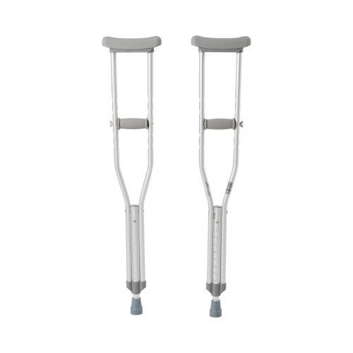 Underarm Crutches McKesson Aluminum Frame Child 350 lbs. Weight Capacity Push Button Adjustment