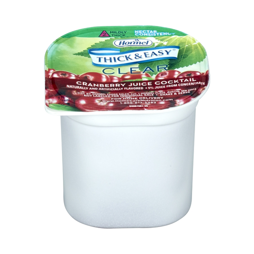 Thickened Beverage Thick & Easy® 4 oz. Portion Cup Cranberry Juice Cocktail Flavor Ready to Use Nectar Consistency